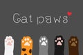 Cat paws Wallpaper, legs, dog paw, cat background, kitten flat design, print, cartoon, cute cat legs Wallpaper 